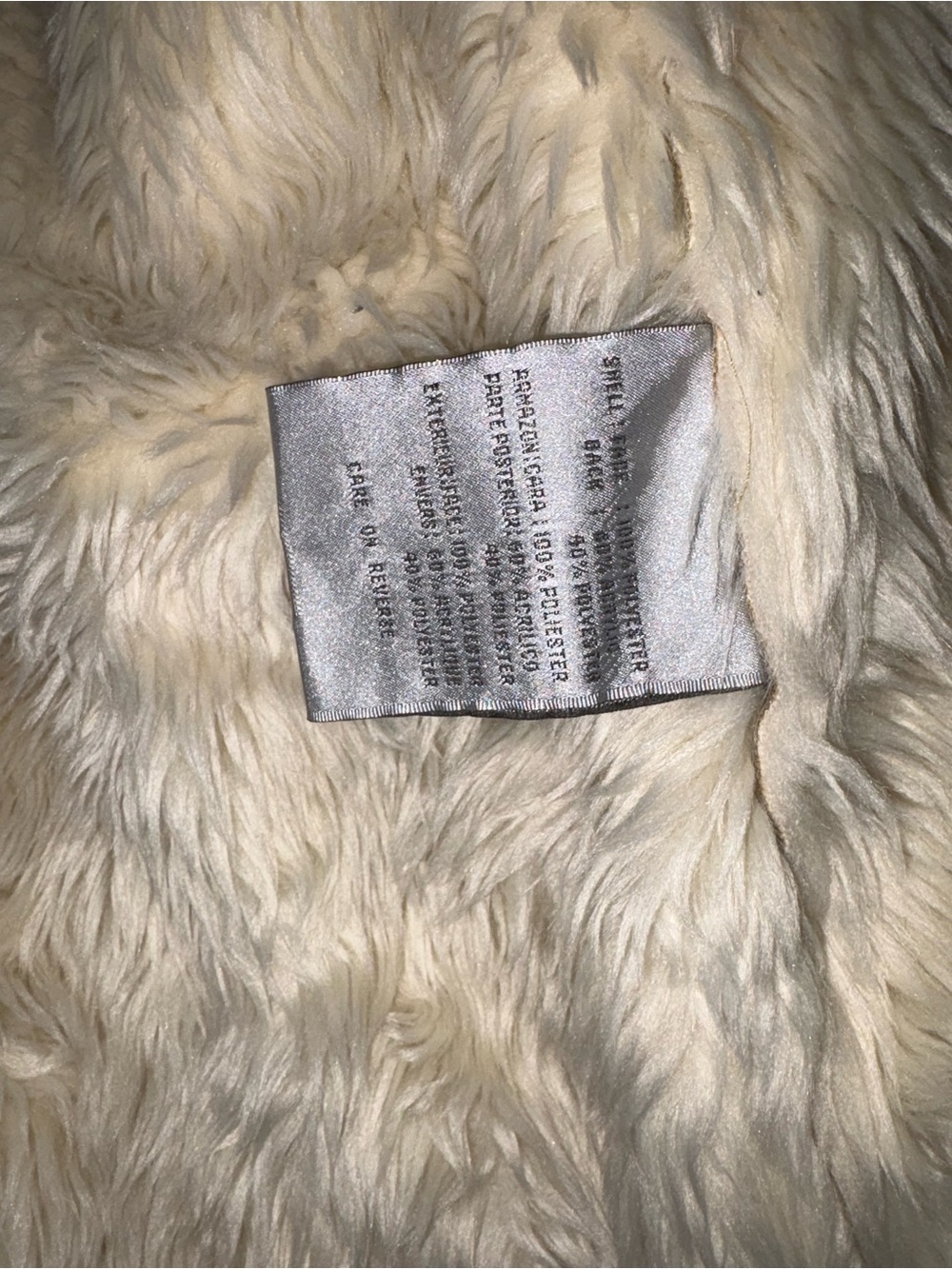 Nine West Cream Faux Shearling Toggle Trench Coat - Picture 5 of 5